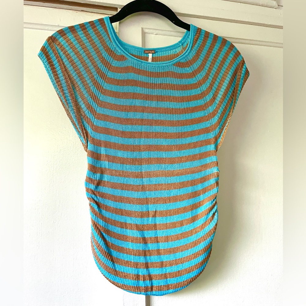 Free People Striped slinky baby tee